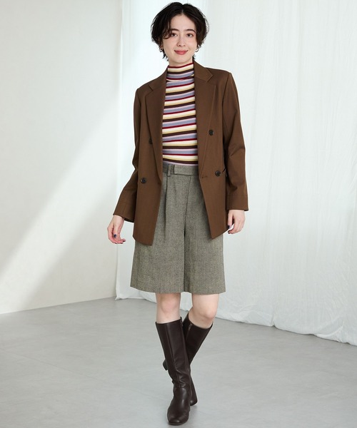 ORiental TRaffic（オリエンタルトラフィック）の「【 美脚 】 スクエアトゥ チャンキー ヒール ロングブーツ /51501 太め（ブーツ・レディース・ブラック/ブラウン・S/M/L/LL/SS/3L）」の17枚目の写真