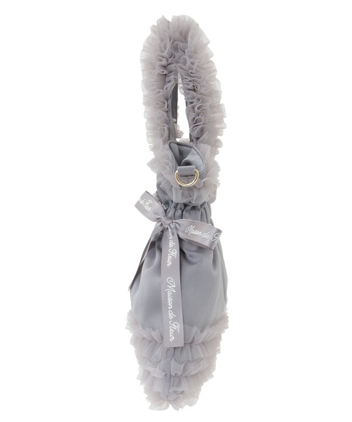 Maison de FLEUR（メゾンドフルール）の「チュールフリルダブルリボン2Wayトート（トートバッグ・レディース・ブラック/グレー/ピンク・FREE）」の10枚目の写真