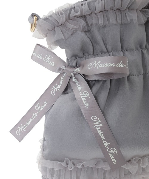 Maison de FLEUR（メゾンドフルール）の「チュールフリルダブルリボン2Wayトート（トートバッグ・レディース・ブラック/グレー/ピンク・FREE）」の13枚目の写真