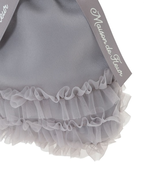 Maison de FLEUR（メゾンドフルール）の「チュールフリルダブルリボン2Wayトート（トートバッグ・レディース・ブラック/グレー/ピンク・FREE）」の14枚目の写真