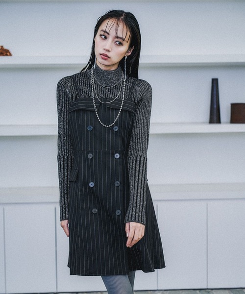 HARE（ハレ）の「2Pストライプジャケット＊ミニキャミワンピース(HARE