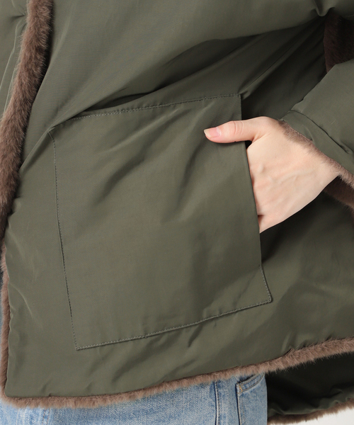 collection PRIVEE?(コレクションプリヴェ)の「【COLLECTION PRIVEE?】 WOMAN ECO-FUR JACKET:ジャケット(その他アウター・レディース・カーキ・42)」の13枚目の写真