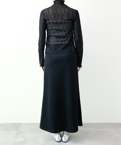 DOLLUPOOPS（ドールアップウップス）の「ストレッチフラノマーメイドスカート（スカート・レディース・チャコールグレー/オフホワイト/ブラック・FREE）」の17枚目の写真