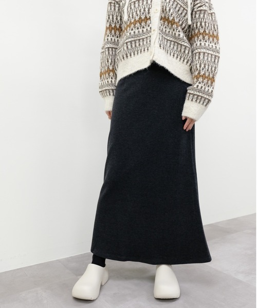 DOLLUPOOPS（ドールアップウップス）の「ストレッチフラノマーメイドスカート（スカート・レディース・チャコールグレー/オフホワイト/ブラック・FREE）」の14枚目の写真