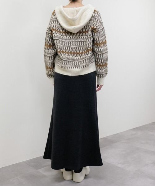 DOLLUPOOPS（ドールアップウップス）の「ストレッチフラノマーメイドスカート（スカート・レディース・チャコールグレー/オフホワイト/ブラック・FREE）」の12枚目の写真