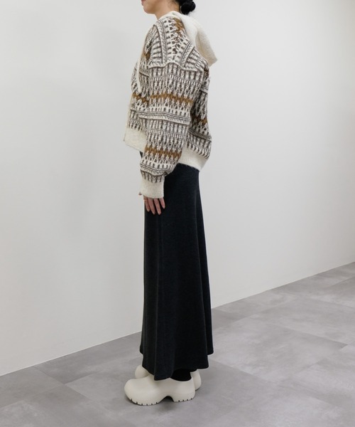 DOLLUPOOPS（ドールアップウップス）の「ストレッチフラノマーメイドスカート（スカート・レディース・チャコールグレー/オフホワイト/ブラック・FREE）」の11枚目の写真