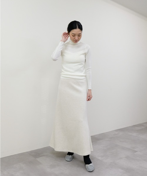 DOLLUPOOPS（ドールアップウップス）の「ストレッチフラノマーメイドスカート（スカート・レディース・チャコールグレー/オフホワイト/ブラック・FREE）」の22枚目の写真