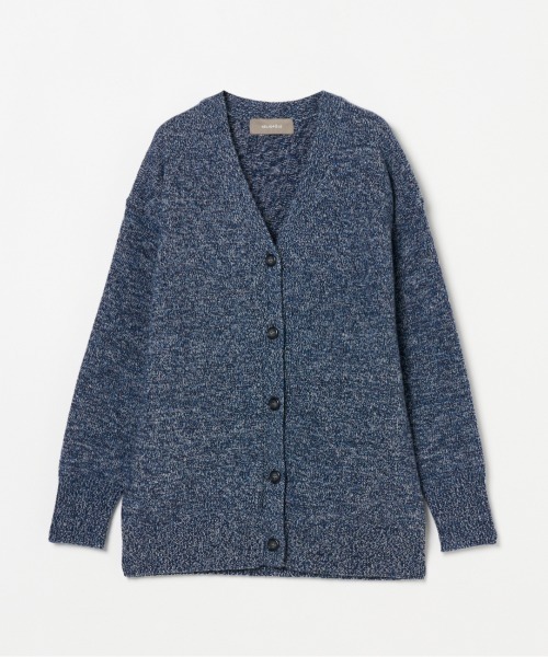 HELIOPOLE（エリオポール）の「MIXED YARN V NECK CARDIGAN（カーディガン/ボレロ・レディース・ブラック/ブルー・38）」の2枚目の写真