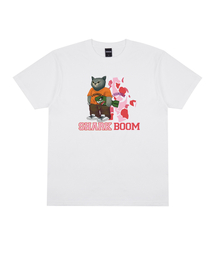 シャークブーム グレー カモ 半袖Tシャツ ホワイト ピンク