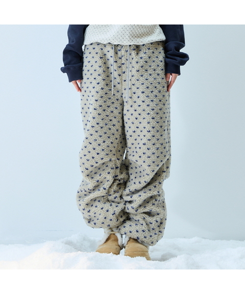 LARTIGENT(ラーティゼン)の「L21 DOT FLEECE PANTS(CREAM)(その他パンツ・レディース・その他・FREE)」の1枚目の写真