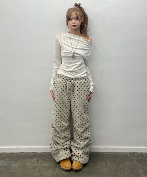 LARTIGENT(ラーティゼン)の「L21 DOT FLEECE PANTS(CREAM)(その他パンツ・レディース・その他・FREE)」の6枚目の写真