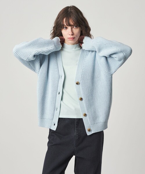 Steven Alan(スティーブンアラン)の「<Steven Alan>リリヤーン Vネック カーディガン(カーディガン/ボレロ・レディース・ライトブルー/ブラック/ベージュ・FREE)」の8枚目の写真