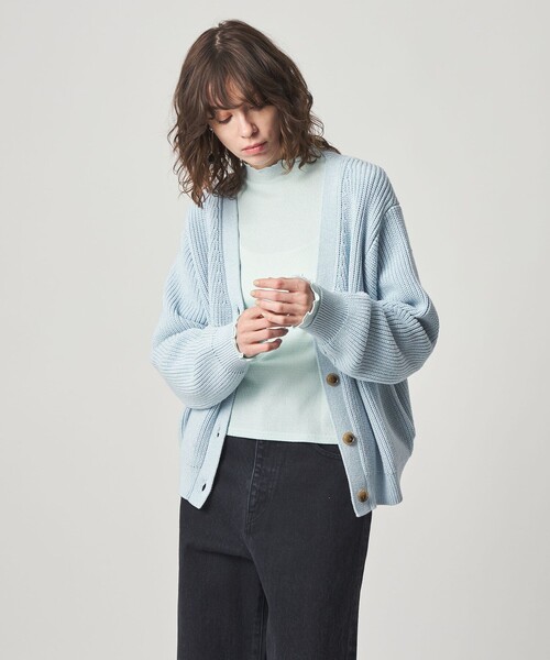 Steven Alan(スティーブンアラン)の「<Steven Alan>リリヤーン Vネック カーディガン(カーディガン/ボレロ・レディース・ライトブルー/ブラック/ベージュ・FREE)」の9枚目の写真