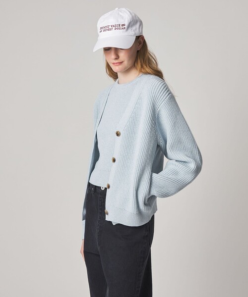 Steven Alan(スティーブンアラン)の「<Steven Alan>リリヤーン Vネック カーディガン(カーディガン/ボレロ・レディース・ライトブルー/ブラック/ベージュ・FREE)」の12枚目の写真