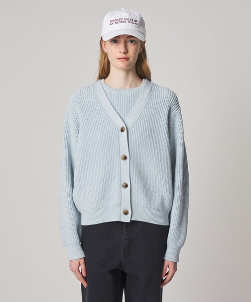 Steven Alan(スティーブンアラン)の「<Steven Alan>リリヤーン Vネック カーディガン(カーディガン/ボレロ・レディース・ライトブルー/ブラック/ベージュ・FREE)」の16枚目の写真