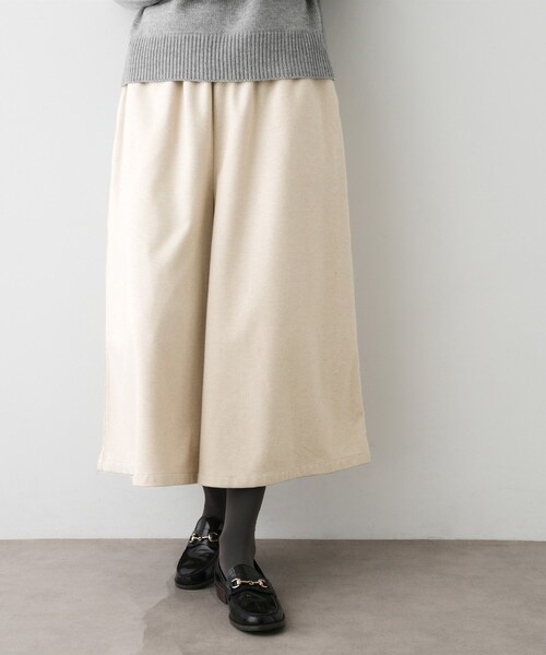 Dessin（デッサン）の「【ウエストゴム/洗える】起毛フレアシルエットパンツ（その他パンツ・レディース・ブラック/アイボリー/ブラウン系その他・03/02/01）」の4枚目の写真