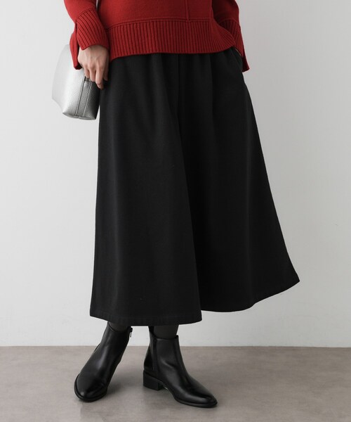 Dessin（デッサン）の「【ウエストゴム/洗える】起毛フレアシルエットパンツ（その他パンツ・レディース・ブラック/アイボリー/ブラウン系その他・03/02/01）」の9枚目の写真