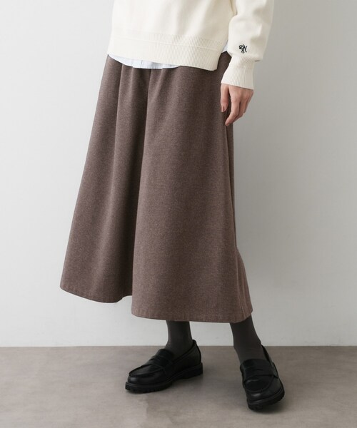 Dessin（デッサン）の「【ウエストゴム/洗える】起毛フレアシルエットパンツ（その他パンツ・レディース・ブラック/アイボリー/ブラウン系その他・03/02/01）」の12枚目の写真