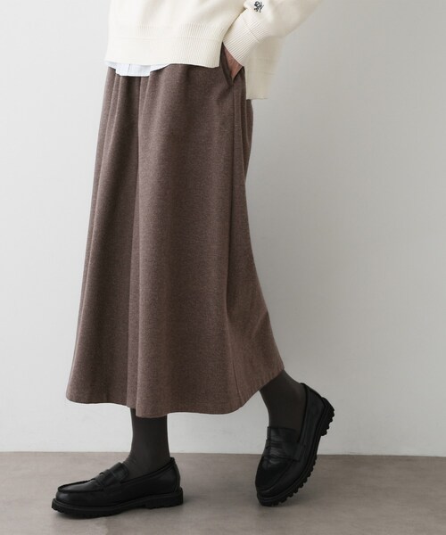 Dessin（デッサン）の「【ウエストゴム/洗える】起毛フレアシルエットパンツ（その他パンツ・レディース・ブラック/アイボリー/ブラウン系その他・03/02/01）」の13枚目の写真