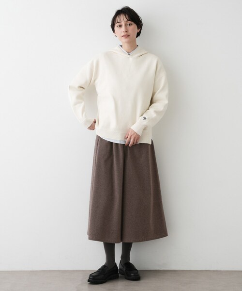 Dessin（デッサン）の「【ウエストゴム/洗える】起毛フレアシルエットパンツ（その他パンツ・レディース・ブラック/アイボリー/ブラウン系その他・03/02/01）」の14枚目の写真