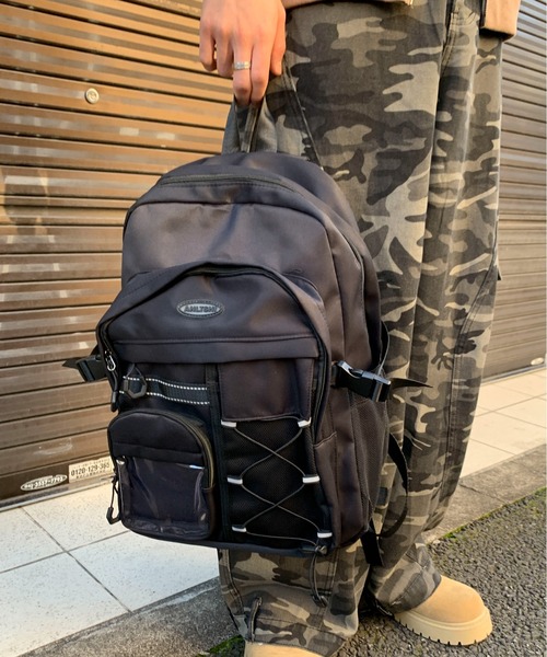 pyornim(ピョルニム)の「【A4サイズ対応】大容量 メッシュポケット ナイロン バックパック 通学 通勤 デイリー ユニセックス(バックパック/リュック・メンズ・ホワイト/ブラック・F)」の19枚目の写真