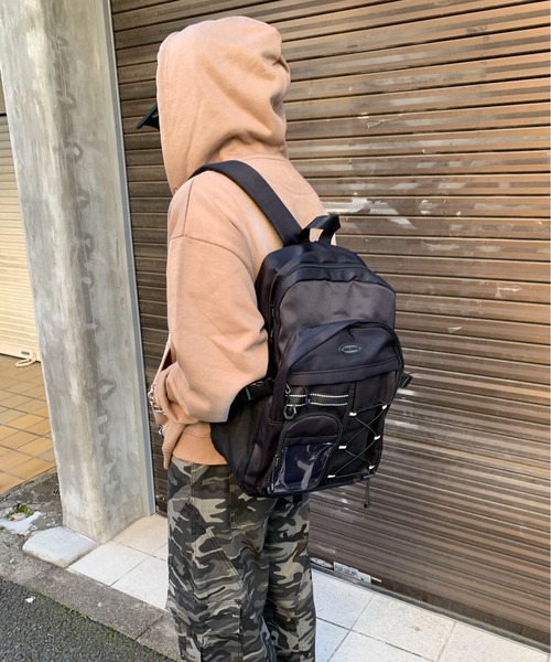 pyornim(ピョルニム)の「【A4サイズ対応】大容量 メッシュポケット ナイロン バックパック 通学 通勤 デイリー ユニセックス(バックパック/リュック・メンズ・ホワイト/ブラック・F)」の22枚目の写真