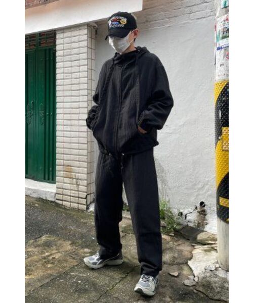 NONBLANK(ノンブランク)の「フードジップアップジャケット_ブラック(ナイロンジャケット・メンズ・その他・MEDIUM/X-LARGE/LARGE)」の4枚目の写真