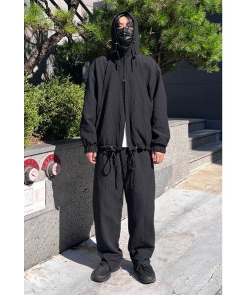 NONBLANK(ノンブランク)の「フードジップアップジャケット_ブラック(ナイロンジャケット・メンズ・その他・MEDIUM/X-LARGE/LARGE)」の8枚目の写真
