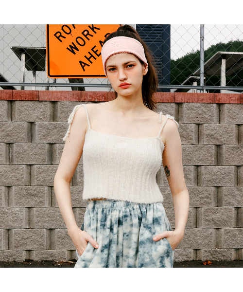 NAKED SURF CLUB(ネイキッドサーフクラブ)の「ウールブレンドリボンニットトップ(アイボリー)(ニット/セーター・レディース・その他・FREE)」の1枚目の写真