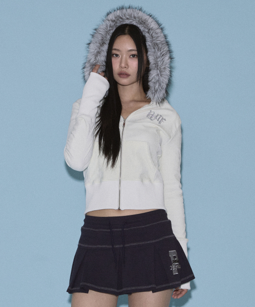 PLEASENOFOLLOW(プリーズノーフォロー)の「Mari Fur Hoodie Jacket (Ver.2) (White)(パーカー・レディース・その他・FREE)」の1枚目の写真