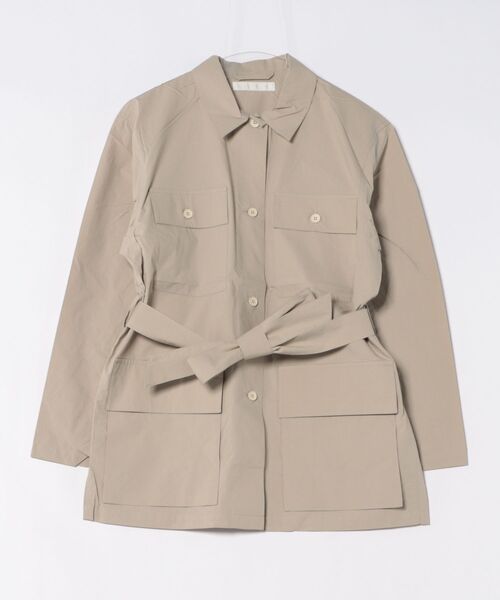 forget-me-nots（フォーゲットミーノッツ）の「SAFARI SHIRTS JKT FMN-23SS-O-001（ブルゾン・レディース・ベージュ/ホワイト・FREE）」の2枚目の写真