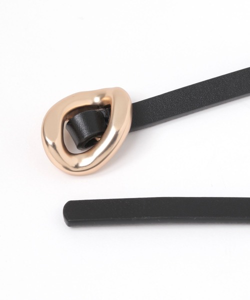 GLOBAL WORK(グローバルワーク)の「ピンレスレザーバックルベルト/612148(ベルト・レディース・ダークブラウン/ブラック・FREE)」の4枚目の写真
