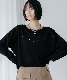PAGEBOY | スタッズルーズネックプルオーバー(ニット/セーター)
