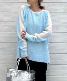 Q | やわもちラインニット(ニット/セーター)