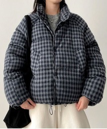 VIVID LADY（ビビッドレディー）の「チェック柄 ボリューム 中綿アウター（ダウンジャケット/コート・レディース）」