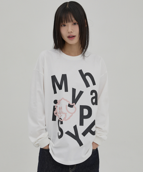 WaiKei(ワイケイ)の「MY HAPPY IS ロングスリーブTシャツ ホワイト(Tシャツ/カットソー・レディース・その他・2/1)」の4枚目の写真