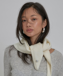 TWENTY FOUR T（トゥエンティフォーティ）の「Multi-knit muffler ivory（マフラー）」