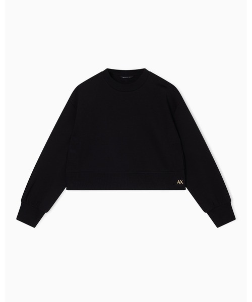 ARMANI EXCHANGE(アルマーニエクスチェンジ)の「【A|X アルマーニ エクスチェンジ】AXメタリックロゴ サイドスリットスウェットプルオーバー(スウェット・レディース・ブラック・SMALL/MEDIUM/LARGE/X-LARGE/X-SMALL)」の5枚目の写真