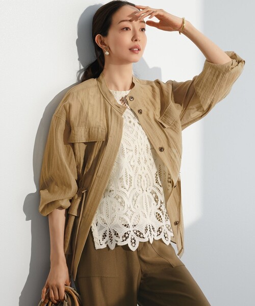 エンブロイダリーレース ニットベスト（ベスト）｜23区 S（ニジュウ