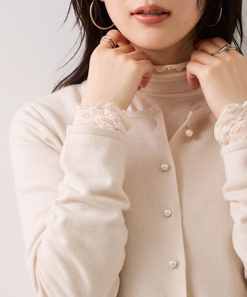 VIS（ビス）の「ティアードペプラムニットカーディガン（カーディガン/ボレロ・レディース・チャコールグレー/ライトグレー/ネイビー/ベージュ・FREE）」の22枚目の写真