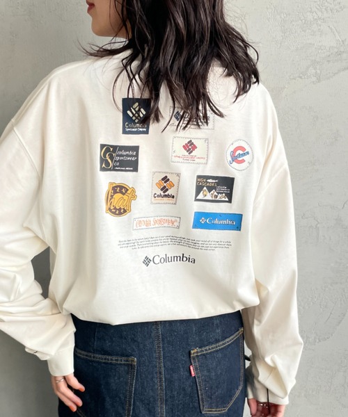 Columbia（コロンビア）の「【WEB限定】[Columbia/コロンビア] STUCK BROOK グラフィック バックプリント ロンT（Tシャツ/カットソー・レディース・ホワイト/ダークグリーン系/ブラック・M/XL/L）」の2枚目の写真