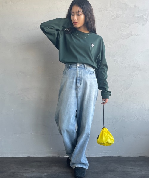 Columbia（コロンビア）の「【WEB限定】[Columbia/コロンビア] STUCK BROOK グラフィック バックプリント ロンT（Tシャツ/カットソー・レディース・ホワイト/ダークグリーン系/ブラック・M/XL/L）」の13枚目の写真