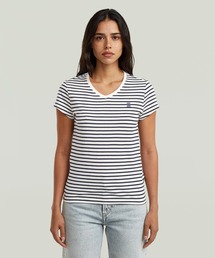 Stripe Eyben Slim V T-Shirt 2.0/VネックスリムストライプTシャツ
