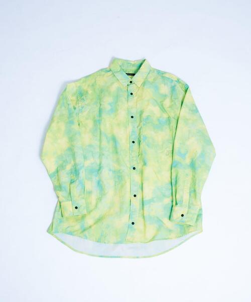 EKAL(エカル)の「『UR TECH』ナイロンタッサーロングスリーブシャツ(シャツ/ブラウス・メンズ・ライトブルー/グリーン系その他/ネイビー/イエロー/グレー・X-LARGE/LARGE/MEDIUM)」の3枚目の写真