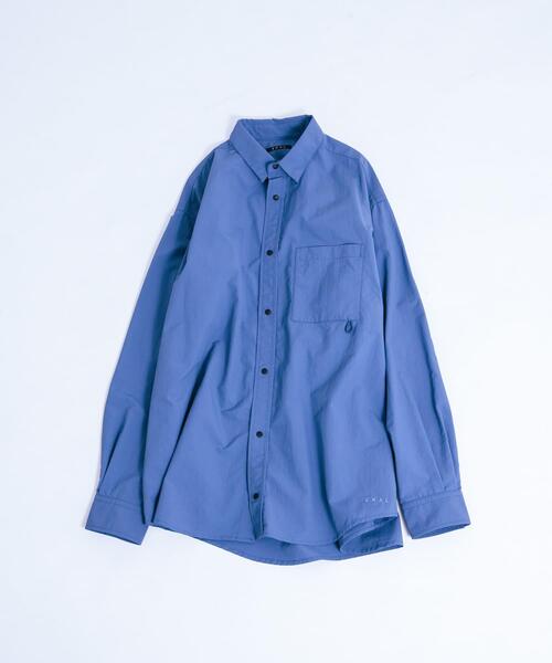 EKAL(エカル)の「『UR TECH』ナイロンタッサーロングスリーブシャツ(シャツ/ブラウス・メンズ・ライトブルー/グリーン系その他/ネイビー/イエロー/グレー・X-LARGE/LARGE/MEDIUM)」の4枚目の写真