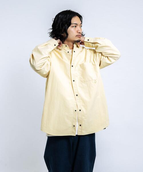 EKAL(エカル)の「『UR TECH』ナイロンタッサーロングスリーブシャツ(シャツ/ブラウス・メンズ・ライトブルー/グリーン系その他/ネイビー/イエロー/グレー・X-LARGE/LARGE/MEDIUM)」の6枚目の写真