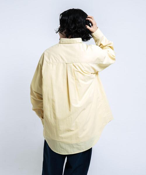 EKAL(エカル)の「『UR TECH』ナイロンタッサーロングスリーブシャツ(シャツ/ブラウス・メンズ・ライトブルー/グリーン系その他/ネイビー/イエロー/グレー・X-LARGE/LARGE/MEDIUM)」の8枚目の写真