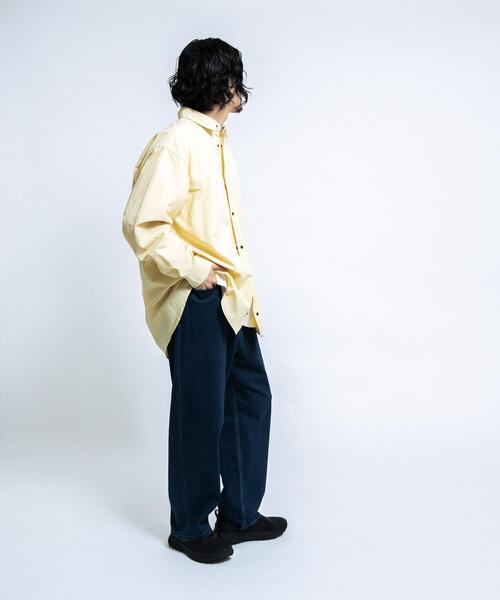 EKAL(エカル)の「『UR TECH』ナイロンタッサーロングスリーブシャツ(シャツ/ブラウス・メンズ・ライトブルー/グリーン系その他/ネイビー/イエロー/グレー・X-LARGE/LARGE/MEDIUM)」の10枚目の写真