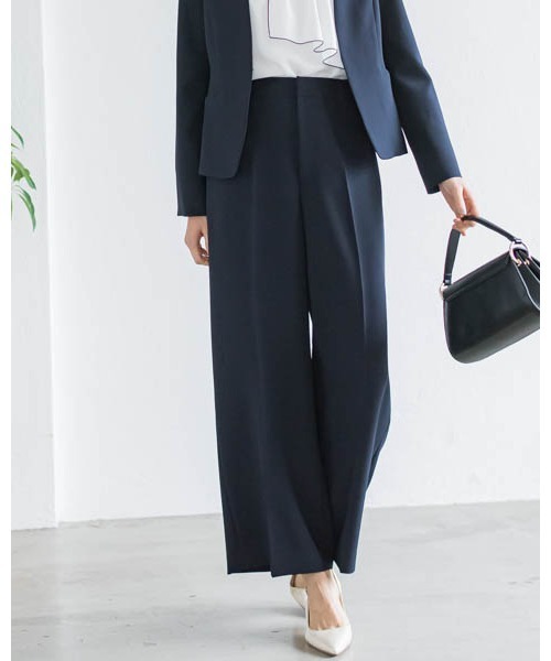 LAUTREAMONT（ロートレアモン）の「トリクシオンワイドパンツ≪セットアップ対応/手洗い可能≫（その他パンツ・レディース・ネイビー/ブラック・7号/11号/9号）」の2枚目の写真