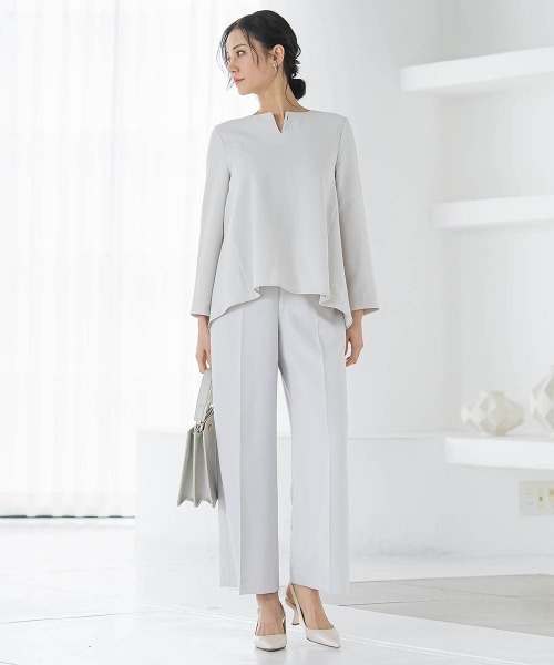 LAUTREAMONT（ロートレアモン）の「トリクシオンワイドパンツ≪セットアップ対応/手洗い可能≫（その他パンツ・レディース・ネイビー/ブラック・7号/11号/9号）」の6枚目の写真